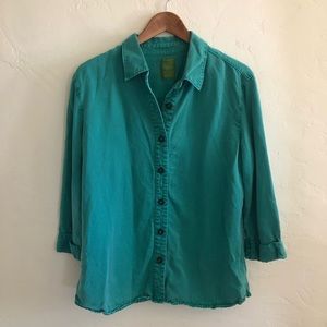 Vintage Teal pulp button up